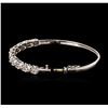 Image 3 : 14KT White Gold 2.52ctw Diamond Bangle Bracelet