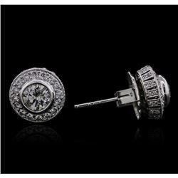 14KT White Gold 1.75ctw Diamond Earrings