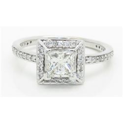 GIA Certified 1.39ctw Diamond Ring - 14K White Gold