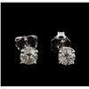 Image 1 : 0.71ctw Diamond Stud Earrings - 14KT White Gold