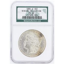 1884-O NGC MS62 Binion Collection Morgan Silver Dollar