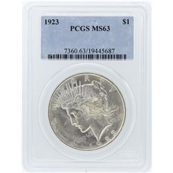 1923 PCGS MS63 Peace Silver Dollar