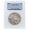 Image 1 : 1923 PCGS MS63 Peace Silver Dollar