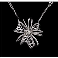 14KT White Gold 1.20ctw Diamond Necklace