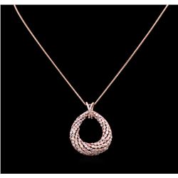 6.53ctw Diamond Pendant With Chain - 14KT Rose Gold