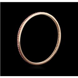 2.88ctw Pink Sapphire Bangle Bracelet - 14KT Rose Gold