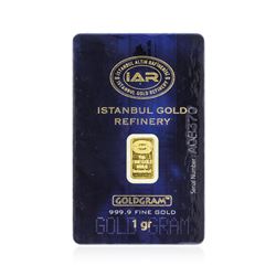 1 Gram Istanbul Gold Refinery Bar .9999 Fine