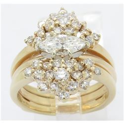 0.96ctw Diamond Ring - 14KT Yellow Gold