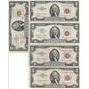 Image 1 : Lot of 10 Assorted United States Red Seal $2 Bills