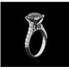 Image 3 : 4.02ctw Black Diamond Ring - 14KT White Gold