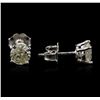 Image 2 : 14KT White Gold 1.16ctw Diamond Stud Earrings