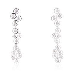 14KT White Gold 0.66ctw Diamond Earrings