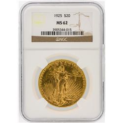 1925 NGC MS62 $20 St. Gaudens Double Eagle Gold Coin