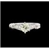 Image 2 : 14KT White Gold 0.81ctw Diamond Ring
