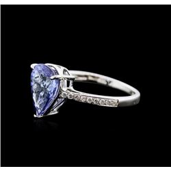 18KT White Gold 3.52ct Tanzanite and Diamond Ring