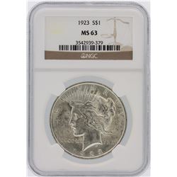 1923 NGC MS63 Peace Silver Dollar