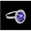 Image 1 : 14KT White Gold 3.35ct Tanzanite and Diamond Ring