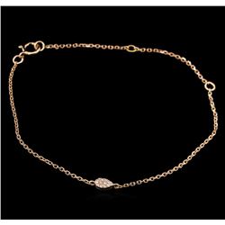 0.02ctw Diamond Bracelet - 14KT Rose Gold