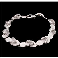 0.63ctw Diamond Bracelet - 14KT White Gold