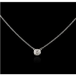 14KT White Gold 0.28ct Diamond Necklace