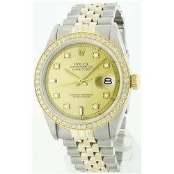 Rolex Two-Tone 1.00ctw Diamond DateJust Men's Watch