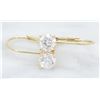 Image 3 : 1.00ctw Diamond Earrings - 14KT Yellow Gold