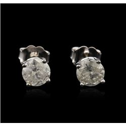 14KT White Gold 1.29ctw Diamond Stud Earrings