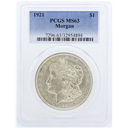 1921 PCGS MS63 Morgan Silver Dollar