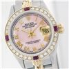 Image 1 : Rolex Two-Tone Diamond and Ruby DateJust Ladies Watch