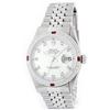 Image 1 : Rolex Stainless Steel 1.00ctw Diamond and Ruby DateJust Men's Watch