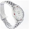 Image 3 : Rolex Stainless Steel 1.00ctw Diamond and Ruby DateJust Men's Watch