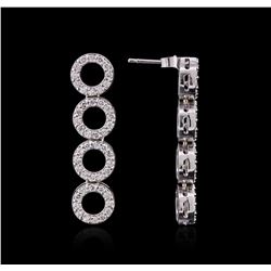 14KT White Gold 0.90ctw Diamond Earrings