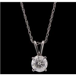 14KT White Gold 0.44ct Diamond Pendant With Chain