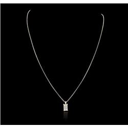 1.36ct Diamond Pendant With Chain - Platinum