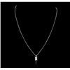 Image 1 : 1.36ct Diamond Pendant With Chain - Platinum