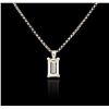 Image 2 : 1.36ct Diamond Pendant With Chain - Platinum