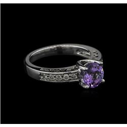 1.39ct Tanzanite and Diamond Ring - 14KT White Gold