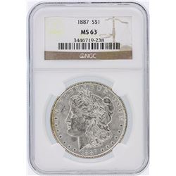 1887 NGC MS63 Morgan Silver Dollar