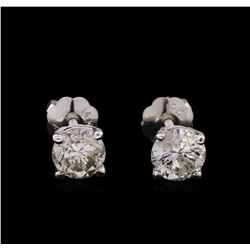 0.84ctw Diamond Stud Earrings - 14KT White Gold