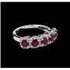 Image 1 : 1.80ctw Ruby and Diamond Ring - 14KT White Gold