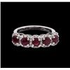 Image 2 : 1.80ctw Ruby and Diamond Ring - 14KT White Gold