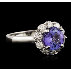 14KT White Gold 2.23ct Tanzanite and Diamond Ring