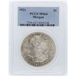 1921 PCGS MS64 Morgan Silver Dollar