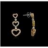 Image 2 : 1.33ctw Diamond Earrings - 18KT Two-Tone Gold