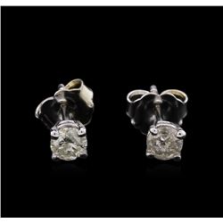 0.38ctw Diamond Stud Earrings - 14KT White Gold