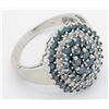 Image 8 : 2.00ctw Blue and White Diamond Ring - 10KT White Gold