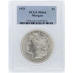 1921 PCGS MS64 Morgan Silver Dollar