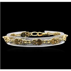 0.32ctw Diamond Bracelet - 18KT Yellow Gold