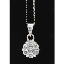 0.81ctw Diamond Pendant - 14KT White Gold