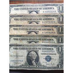 1935 Silver Certificates 5@